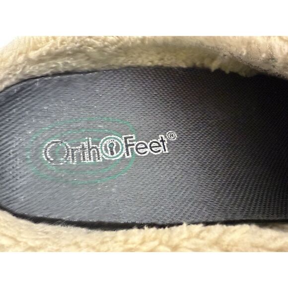 Orthofeet Charlotte Brown Slippers Womens Size 10 W X Wide 2E Arch Support - Picture 7 of 10